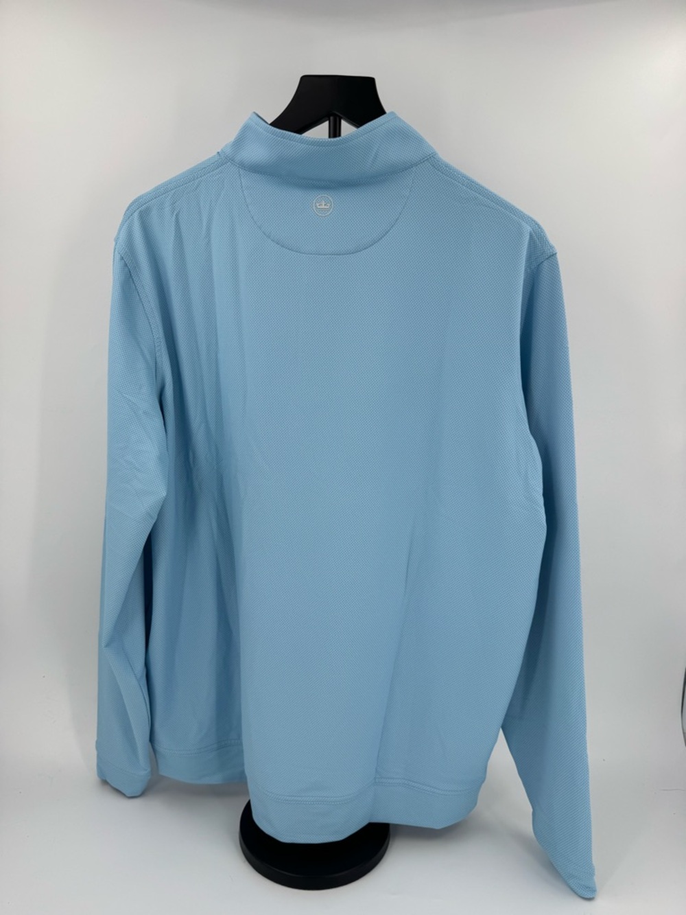 SIP EMBROIDERED SLEEVE! Peter Millar Ole Miss Powder Birdseye 1/4-Zip!  L - NWT - Picture 4 of 7